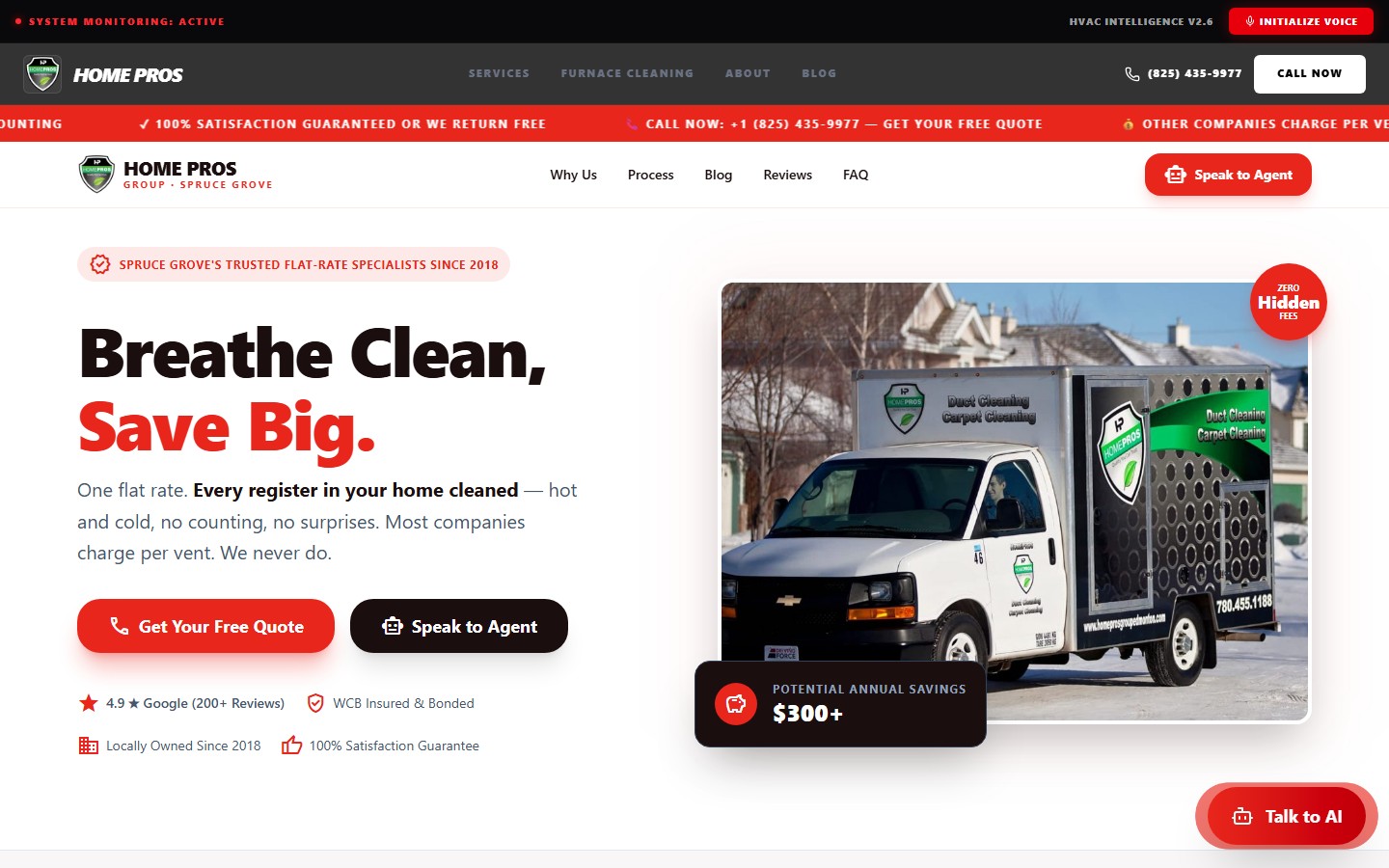Home Pros Group website screenshot